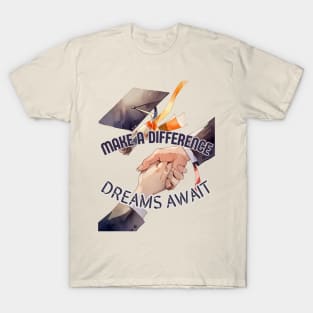 School's out, Dreams Await! Make a Difference! Class of 2024, graduation gift, teacher gift, student gift. T-Shirt